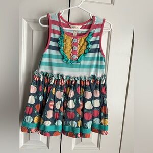 Matilda Jane Apple A Day Striped Tunic Top Size 6